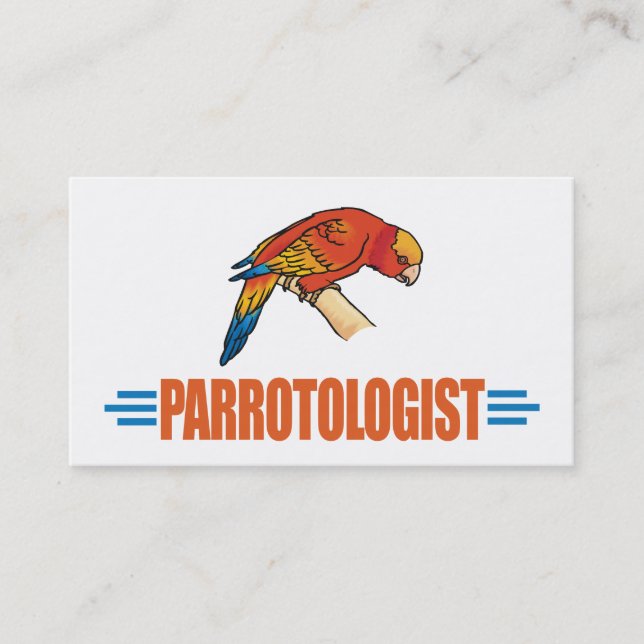 Funny I Love Parrots Business Card (Front)