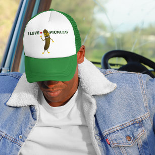 Funny I Love Pickles Cartoon Hat