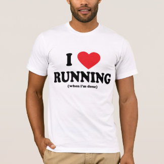 funny i love running tee