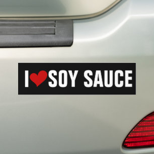 Funny I LOVE SOY SAUCE Bumper Sticker