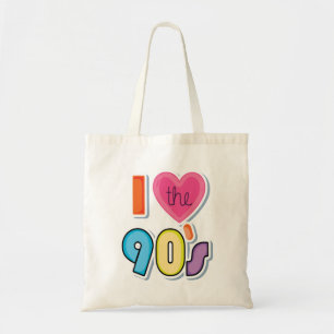 Funny I Love The 90's, 1990's Theme Party Tote Bag