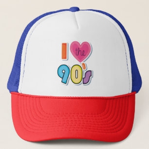 Funny I Love The 90's, 1990's Theme Party  Trucker Hat