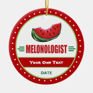 Funny I Love Watermelon Ceramic Tree Decoration