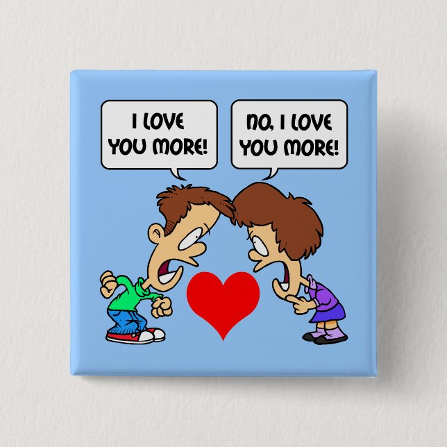funny I love you 15 Cm Square Badge (Front)