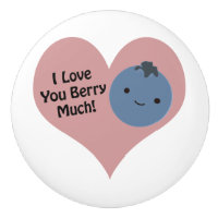 Funny I Love You Berry Much Cute Kawaii Blueberry
