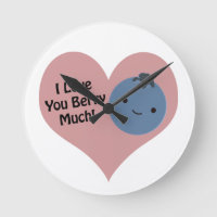 Funny I Love You Berry Much  Cute Kawaii Blueberry