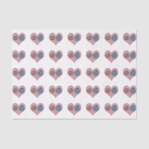 Funny I Love You Berry Much  Cute Kawaii Blueberry Tissue Paper