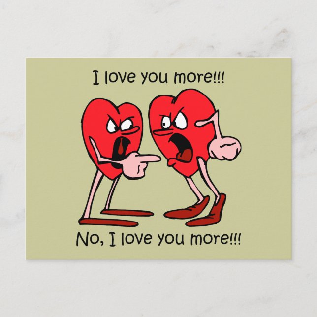 Funny I love you Postcard (Front)