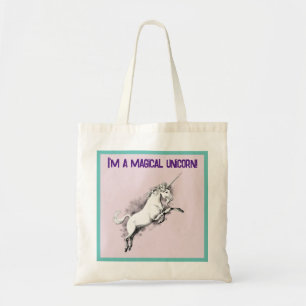 Funny I’m a Magical Unicorn Dorky Fantasy Cartoon Tote Bag