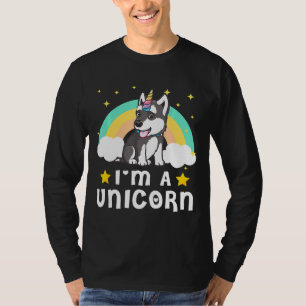 Funny I  M A Unicorn   Siberian Husky Dog          T-Shirt