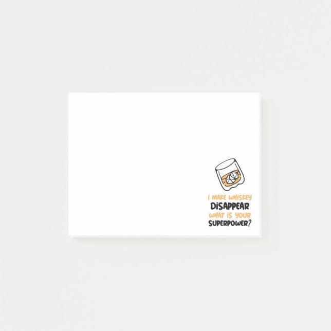 Funny I Make Whiskey Disappear Post-it Notes (Front)