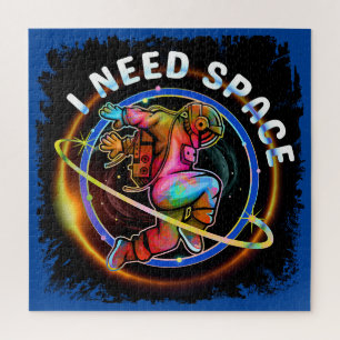 FUNNY I NEED SPACE ASTRONAUT GALAXY JIGSAW PUZZLE