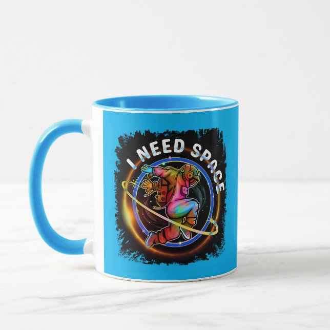 FUNNY I NEED SPACE ASTRONAUT GALAXY MUG (Left)