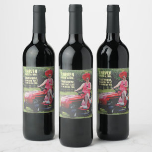 Funny I Never Drink Alone Wine Labels! Wine Label