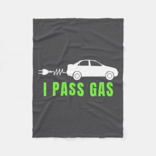Funny I P Gas Electric Car I Love Evs Electri  Fleece Blanket