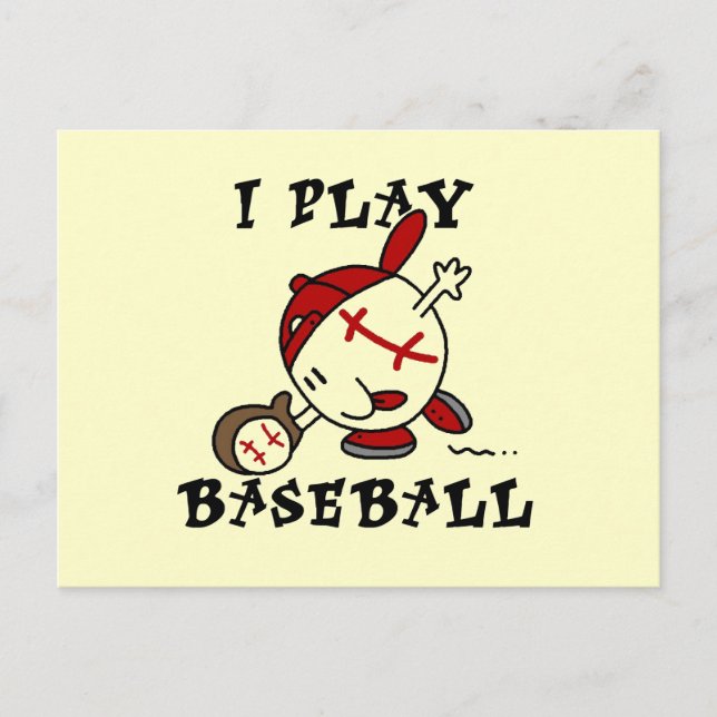 Funny I Play Baseball Tshirts and Gifts Postcard (Front)
