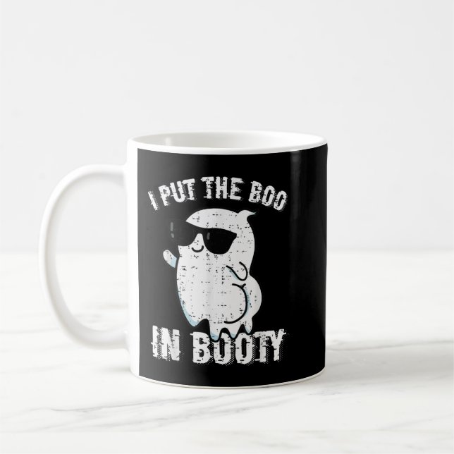 Funny I Put The Boo In Booty Ghost Halloween Costu Coffee Mug (Left)