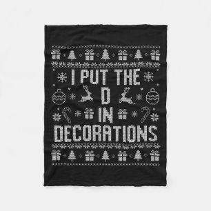 Funny I Put The D In Decorations Matching Couples  Fleece Blanket