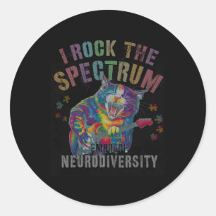Funny I Rock The Spectrum Autism Mother Motivated Classic Round Sticker