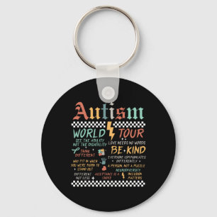 Funny I Rock The Spectrum Autism World Tour Autism Key Ring