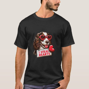 Funny I Steal Hearts Dog English Springer Spaniel T-Shirt