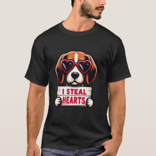 Funny I Steal Hearts Kids Mens Womens Beagle Valen T-Shirt