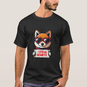 Funny I Steal Hearts Kids Mens Womens Shiba Inu Va T-Shirt