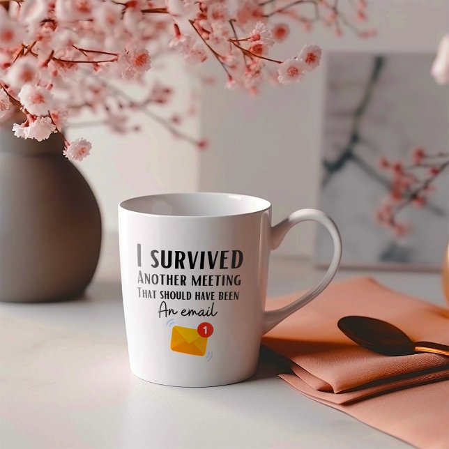 Funny I Survived Another Meeting  Coffee Mug (Creator Uploaded)