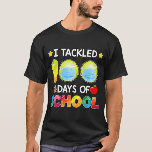 Funny I Tackled 100 Days Of School Tennis Boy Matc T-Shirt