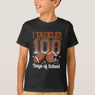 Funny I Tackled 100 Days School Football Kids T-Shirt