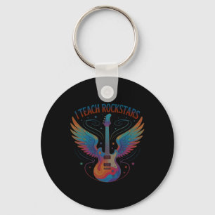 Funny I Teach Rock Stars Teacher Music Team Bynd T Key Ring