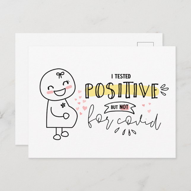 Funny I tested positive Pregnancy Announcement (Front/Back)