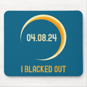 Funny I Total Solar Eclipse Blacked Out Mouse Pad