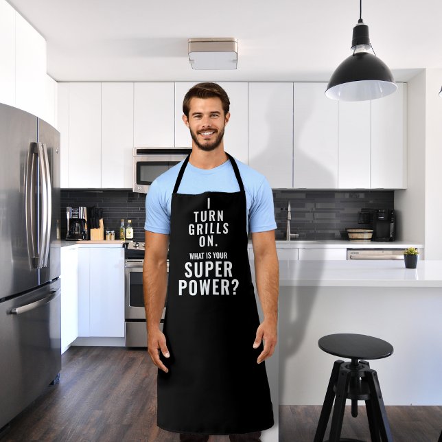 Funny I Turn Grills On What Is Your Superpower Apron (Creator Uploaded)