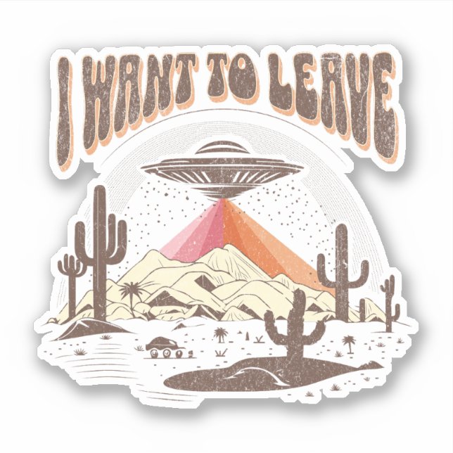 Funny "I want to leave" spaceship design (Front)