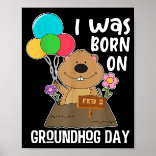 Funny I Was Born On Groundhog Day Poster