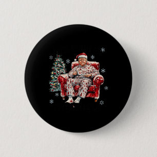 Funny I Will Be Home For Christmas Humourous Trump 6 Cm Round Badge