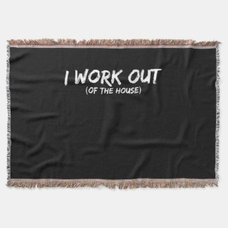 Funny I Workout Shirt For Gym Rats - Quarantine Throw Blanket