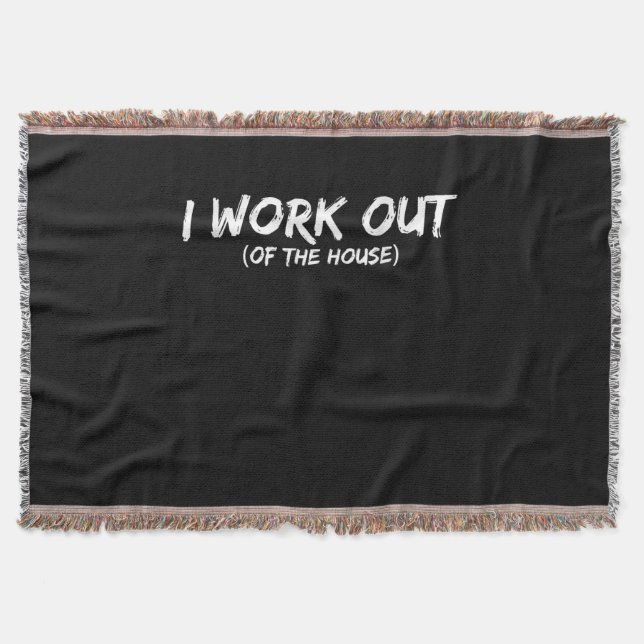 Funny I Workout Shirt For Gym Rats - Quarantine Throw Blanket (Front)