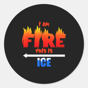 Funny Ice And Fire Costume Halloween Family Matchi Classic Round Sticker