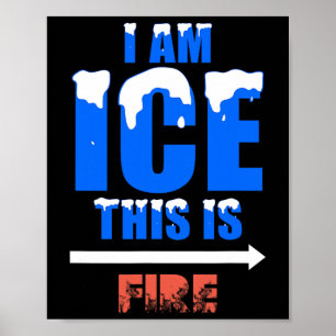 Funny Ice And Fire Costume Halloween Family Matchi Poster