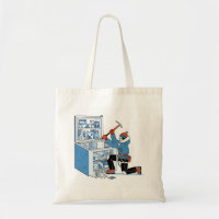Funny Ice Climber Freezer Tote Bag