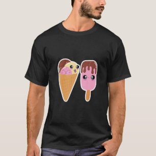 Funny Ice Cream And Popsicle Bestfriends Dessert T-Shirt