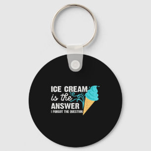 Funny Ice Cream Art For Men Women Kids Dessert Ice Key Ring
