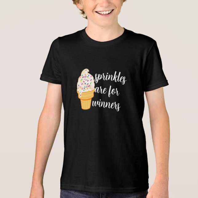 Funny Ice Cream Quote, Sayings Personalised Tri-Blend Shirt (Front)