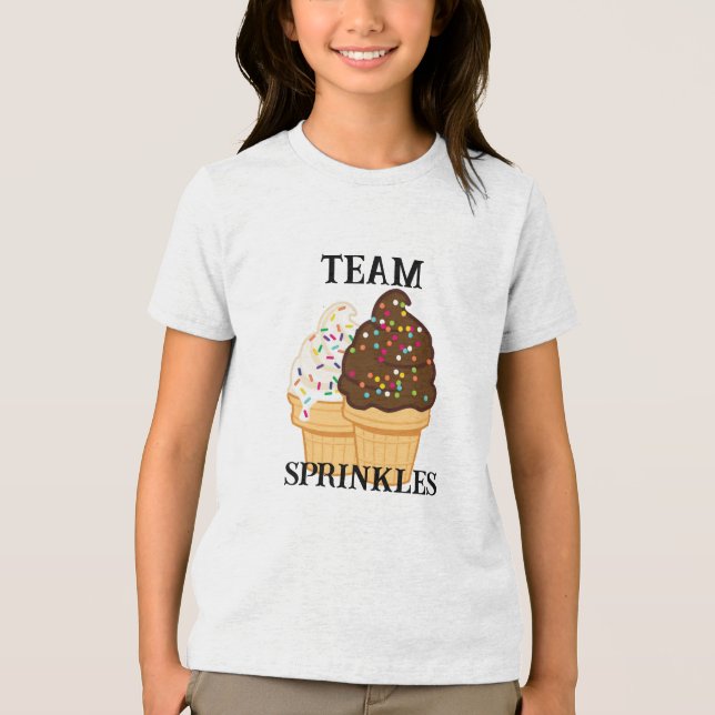 Funny Ice Cream Quotes Kid's Sprinkles Humour Tri-Blend Shirt (Front)