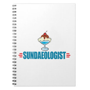 Funny Ice Cream Sundae Spiral Notebook