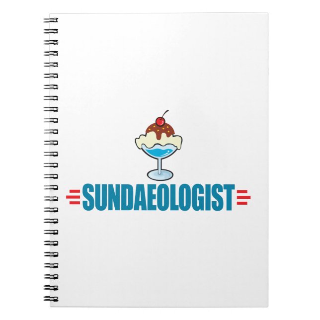 Funny Ice Cream Sundae Spiral Notebook (Front)