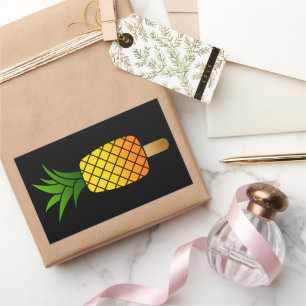 Funny Ice Drop Pineapple Refreshing Summer Fruit Rectangular Sticker