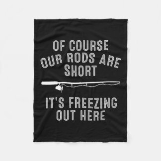 Funny Ice Fishing Art For Men Dad Father Ice Fishi Fleece Blanket